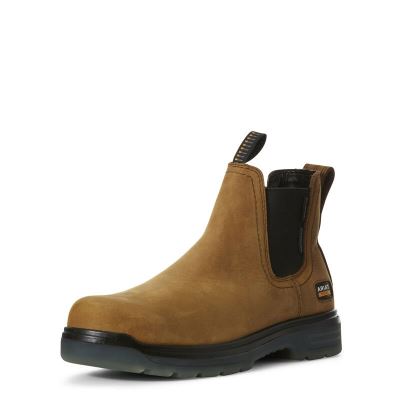 Ariat Work: Turbo Chelsea Waterproof Carbon Toe Zapatos de Seguridad Hombre - Marrones (ELCZT6201)